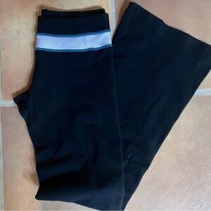 lululemon athletica Black Track Pants with Blue Stripe